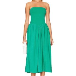 Free People Strapless Teal Dress